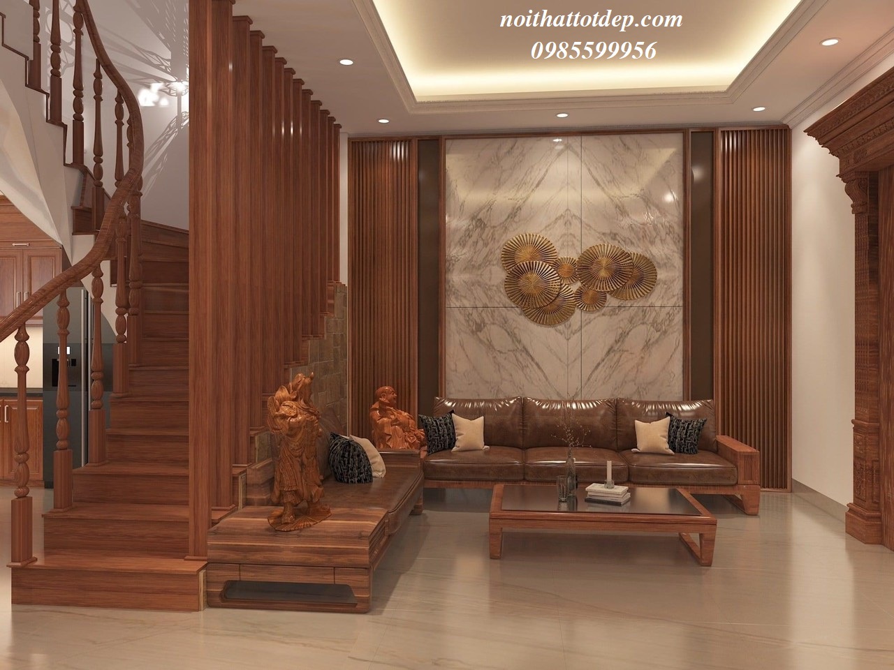 Mẫu thiết kế thi công nội thất biệt thự bằng gỗ hiện đại của Nội Thất Tốt Đẹp
